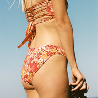 Jen Retro Reversible Bandeau Bikini Oberteil | Red AO 1