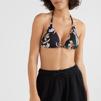 Capri Triangle Bikini Top | Black AO 1