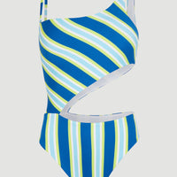 Poppy Badeanzug | Blue Towel Stripe