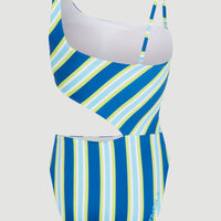 Poppy Badeanzug | Blue Towel Stripe