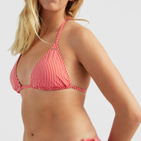 Capri - Bondey Triangel Bikini Set | Red Simple Stripe