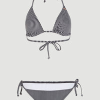 Capri - Bondey Triangel Bikini Set | Black Simple Stripe