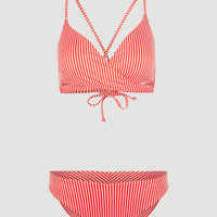 Baay - Maoi Bralette Bikini Set | Red Simple Stripe