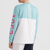 Collegiate Progressive Long Sleeve T-Shirt | Aqua Sea Colour Block