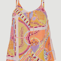 Tiare Woven Tanktop | Yellow Scarf Print