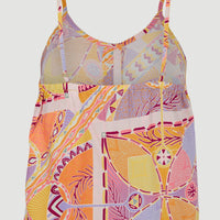 Tiare Woven Tanktop | Yellow Scarf Print