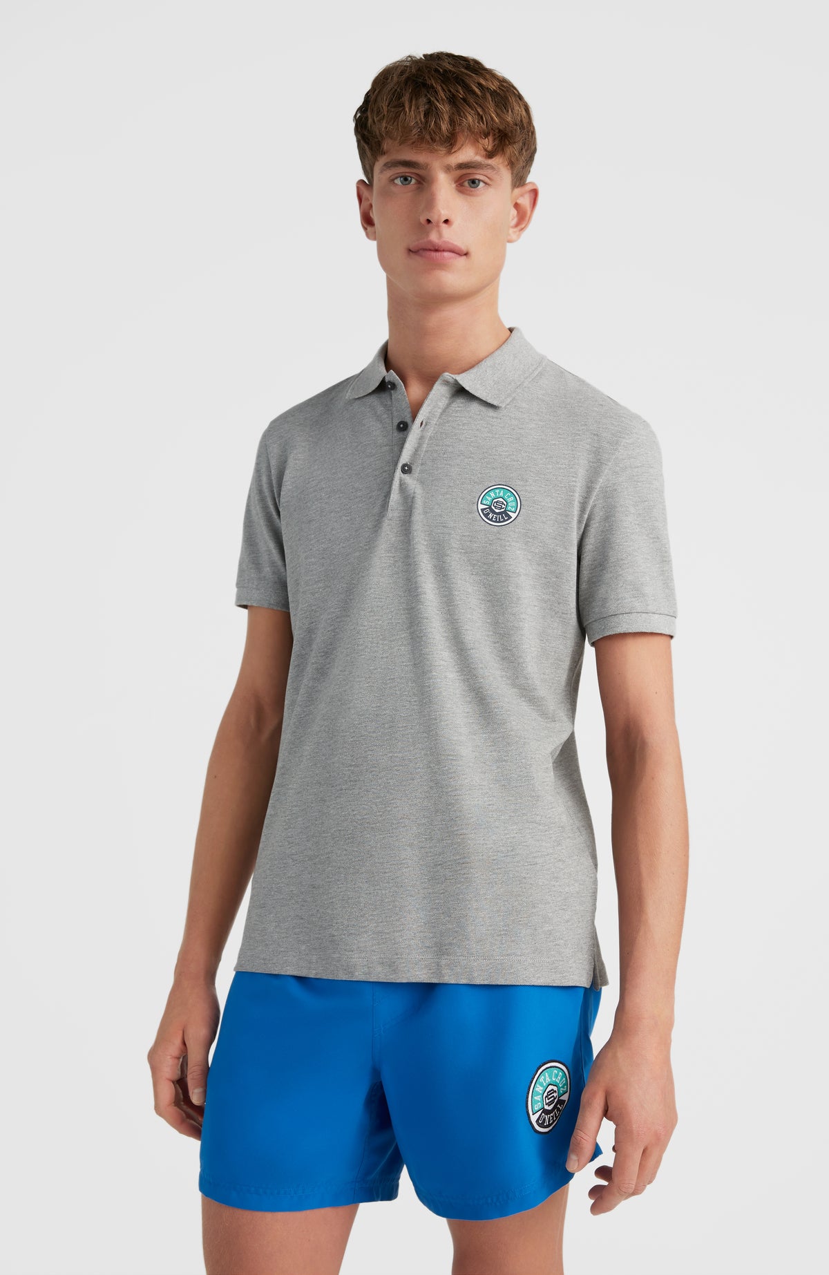 Surf State Polo Shirt Silver Melee O Neill