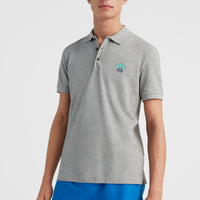 Surf State Polo Shirt | Silver Melee