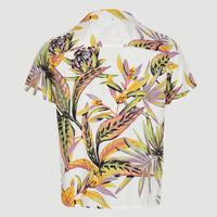 Print-Shirt | White Tropical Flower
