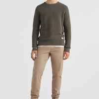 Horizontal Gerippter Pullover | Military Green