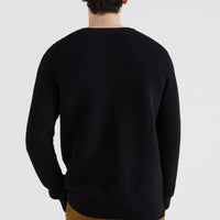 Horizontal Gerippter Pullover | Black Out