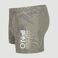 Floral Racer Badehose | Deep Lichen Tropical Tonal