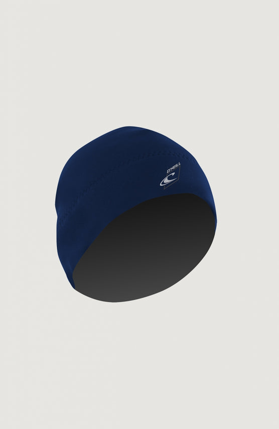 O'Neill Beanie 2mm für Herren, blau, freigestellt in Schrägansicht mit seitlichem Logo-Print