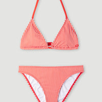 Surf State Triangel Bikini Set | Red Simple Stripe