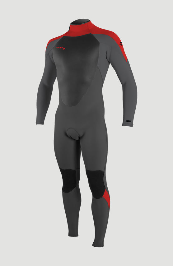 O'Neill Epic 5/4mm Back Zip Full Wetsuit Neoprenanzug für Jungen, rot, freigestellt in Vorderansicht