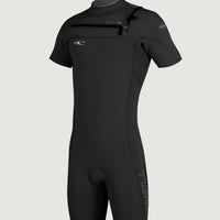 Hyperfreak Chest Zip 2mm Short Sleeve Spring Wetsuit | Black