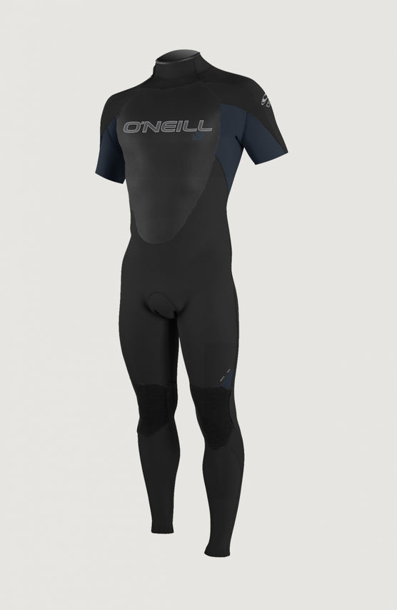 O'Neill Epic 3/2mm Short Sleeve Full Wetsuit Neoprenanzug für Herren, schwarz, freigestellt von vorne