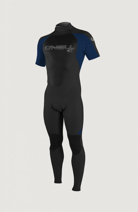 O'Neill Epic 3/2mm Short Sleeve Full Wetsuit Neoprenanzug für Herren, schwarz, freigestellt von vorne