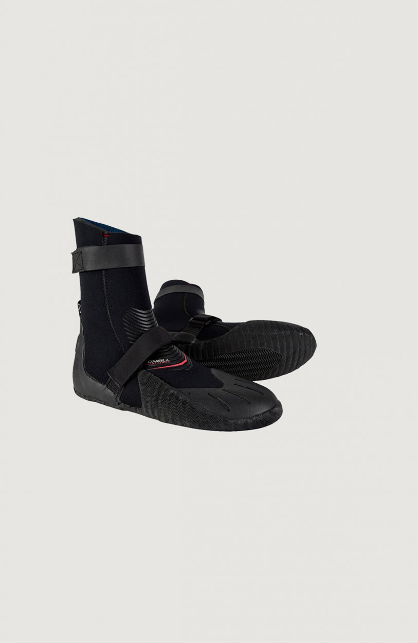Heat 7mm Round Toe Boot Neoprenschuhe für Herren, schwarz, freigestellt, Riemen mit Klettverschluss