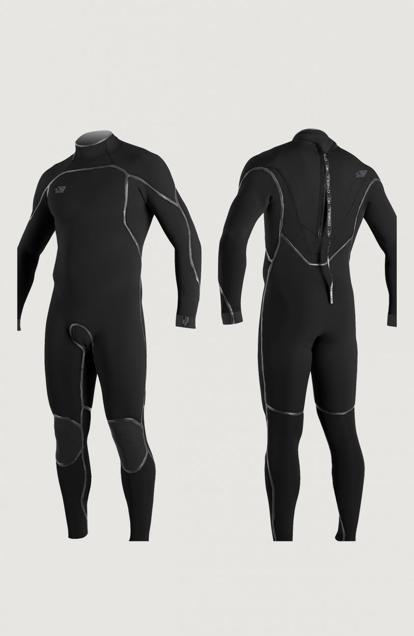 Psycho One Back Zip 4/3mm Full Wetsuit | BLACK/BLACK