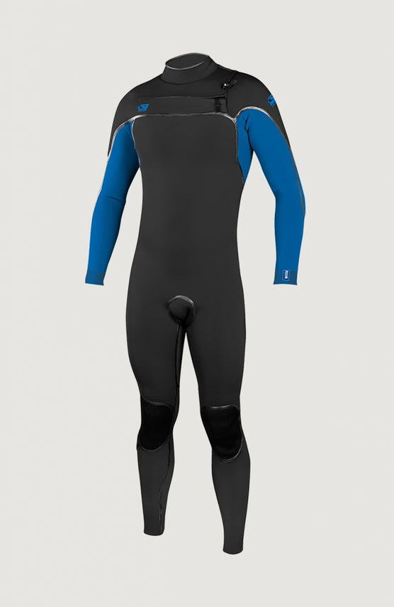 O'Neill Psycho One Chest Zip 5/4mm Full Wetsuit Neoprenanzug für Herren, blau, Vorderansicht
