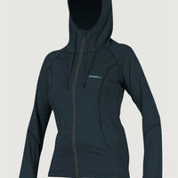 Hybrid Long Sleeve Zip UV Hoodie | Black
