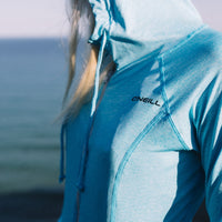 Hybrid Long Sleeve Zip UV Hoodie | Blue