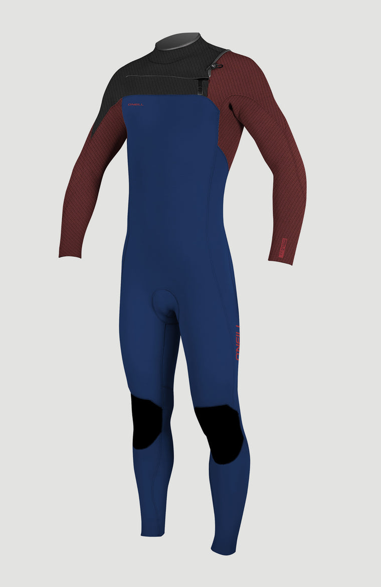 Hyperfreak Plus 3/2mm Chest Zip Full Wetsuit | NAVY/BLOODSHOT/BLACK