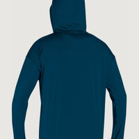 Print Long Sleeve UV Hoodie | Dark Blue