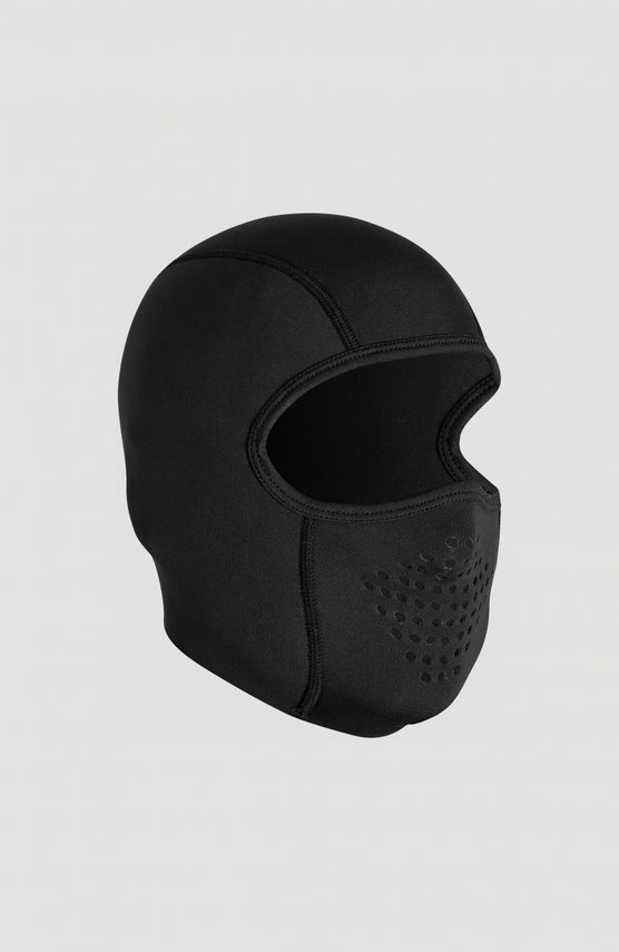O'Neill Ninja Wetsuit Hood Neoprenhaube für Herren, schwarz, freigestellt von schräg vorne