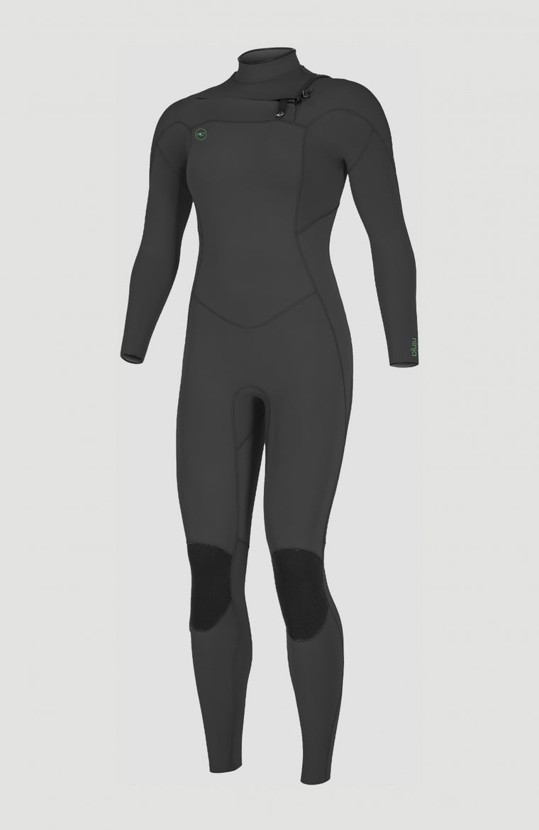 Ninja 4/3mm Chest Zip Full Wetsuit | BLACK/BLACK
