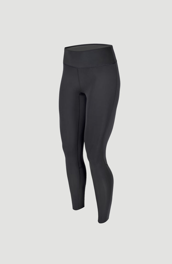 O'Neill Bahia 1.5mm Neoprene Leggings für Damen, schwarz, freigestellt von schräg vorne