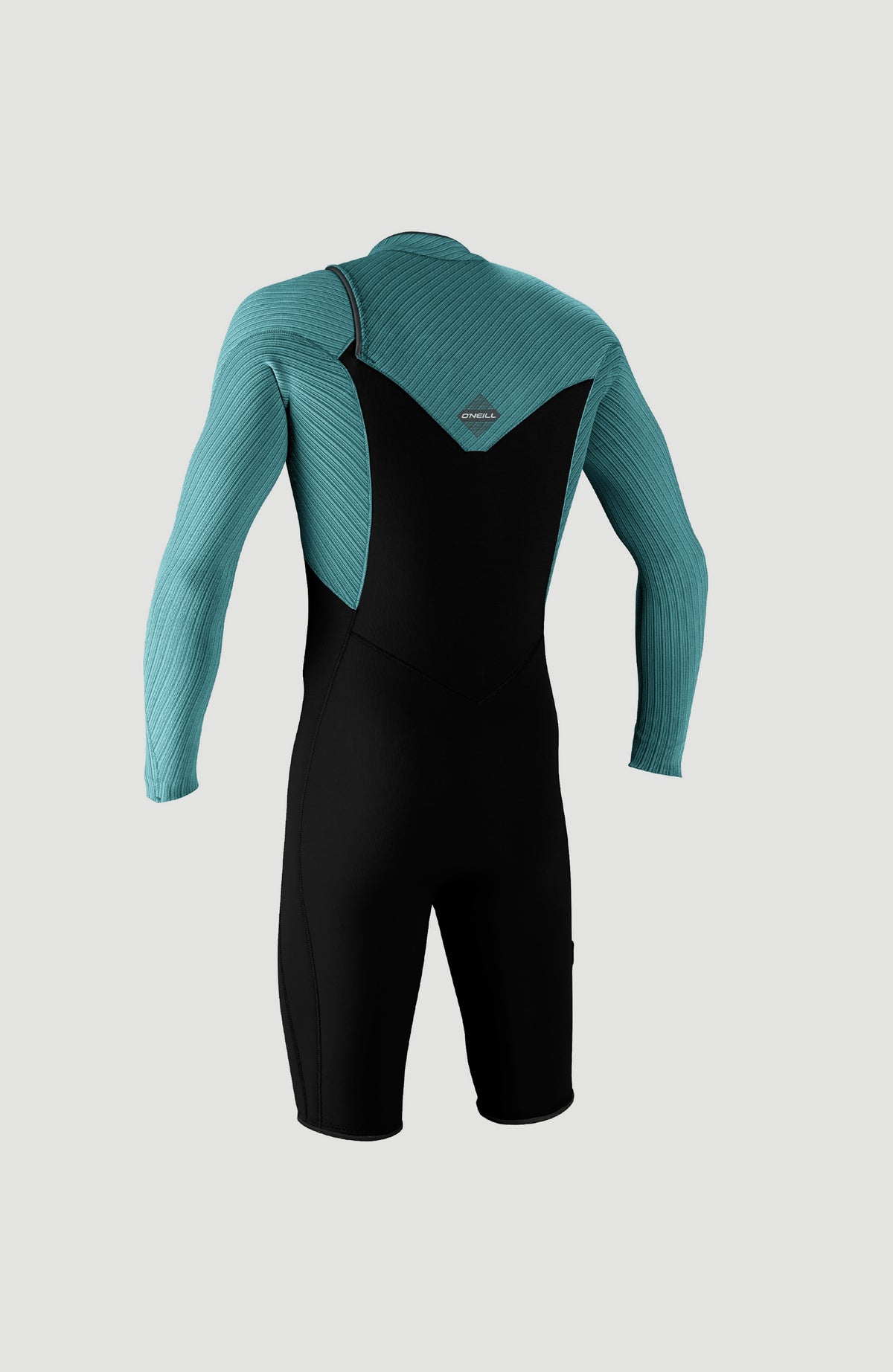 Hyperfreak 2mm Neoprenanzug für Herren, schwarz, freigestellt von hinten mit Logo-Print auf der Rückseite