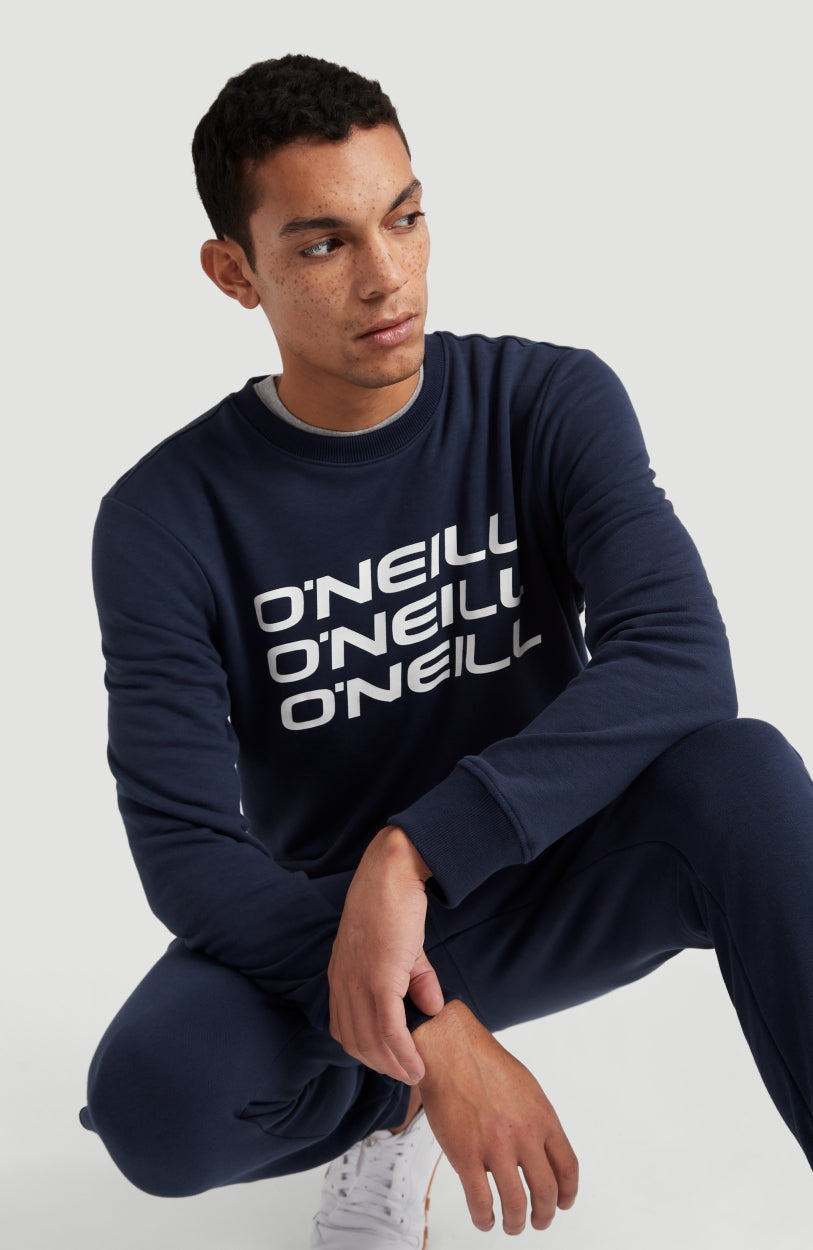 Triple Stack Crew Sweatshirt | Ink Blue -A