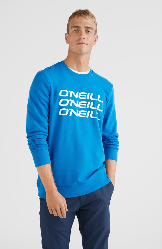 Triple Stack Crew Sweatshirt | Victoria Blue -A