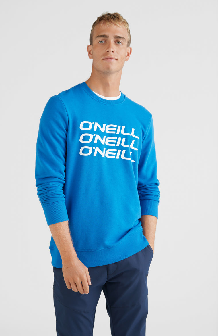 Triple Stack Crew Sweatshirt | Victoria Blue -A