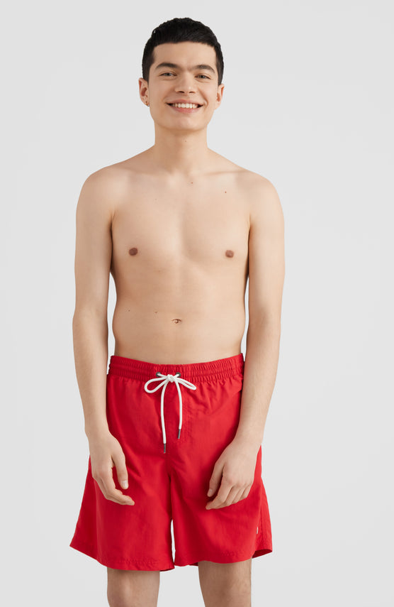 O'Neill Vert Badehose für Herren, rot, Vorderansicht, getragen am Model