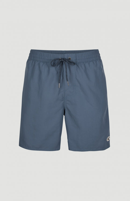 O'Neill Vert Badehose für Herren, blau, freigestellt von vorne, elastischer Bund mit Kordelzug