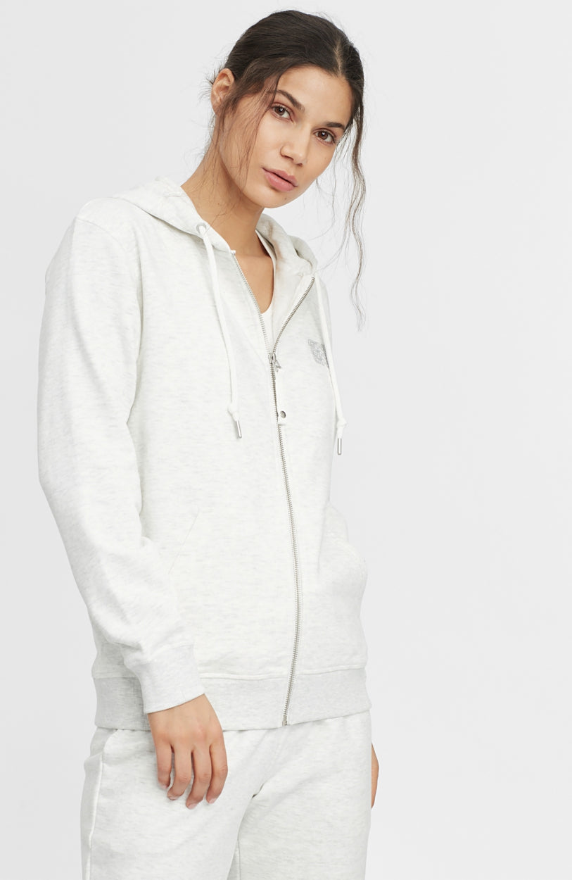 Triple Stack Full Zip Kapuzenpullover | White Melee