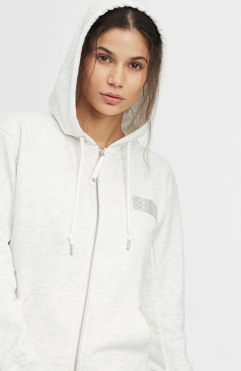 Triple Stack Full Zip Kapuzenpullover | White Melee