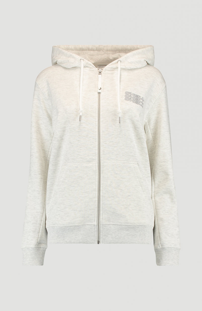Triple Stack Full Zip Kapuzenpullover | White Melee