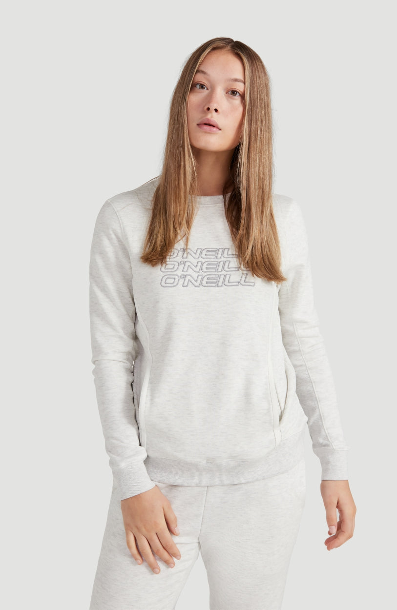 Oneill Triple Stack Crew Sweatshirt White Melee Oneill