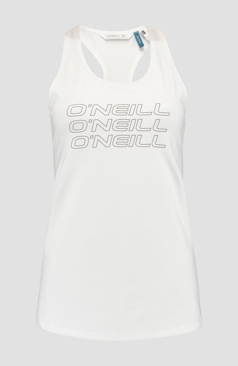 Triple Stack Racer Tanktop | Powder White