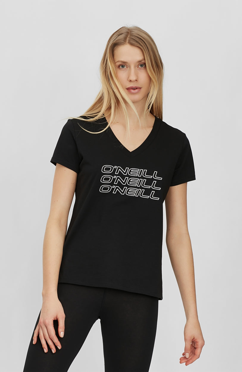 Triple Stack V-Neck T-Shirt | BlackOut - A