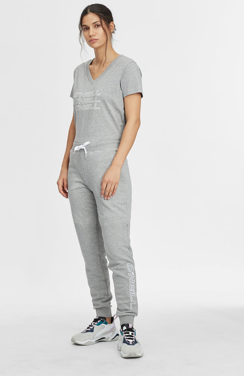 High Waist Jogginghose | Silver Melee -A