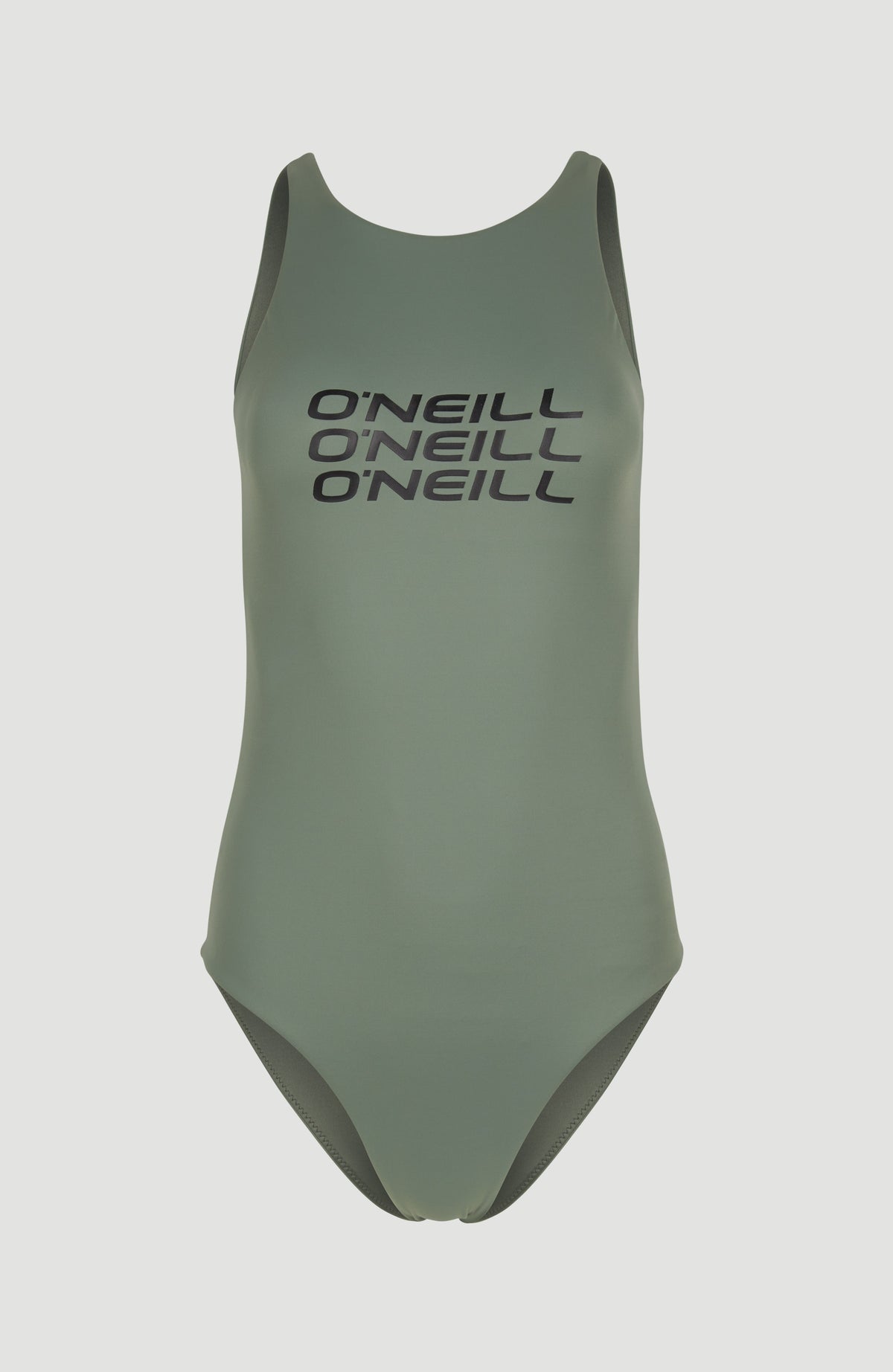 Logo High Neck Badeanzug | Lily Pad