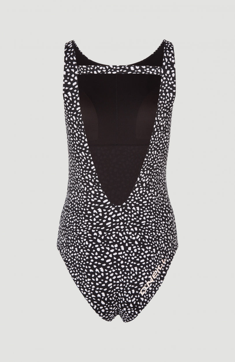 Logo High Neck Badeanzug | Black AO 4