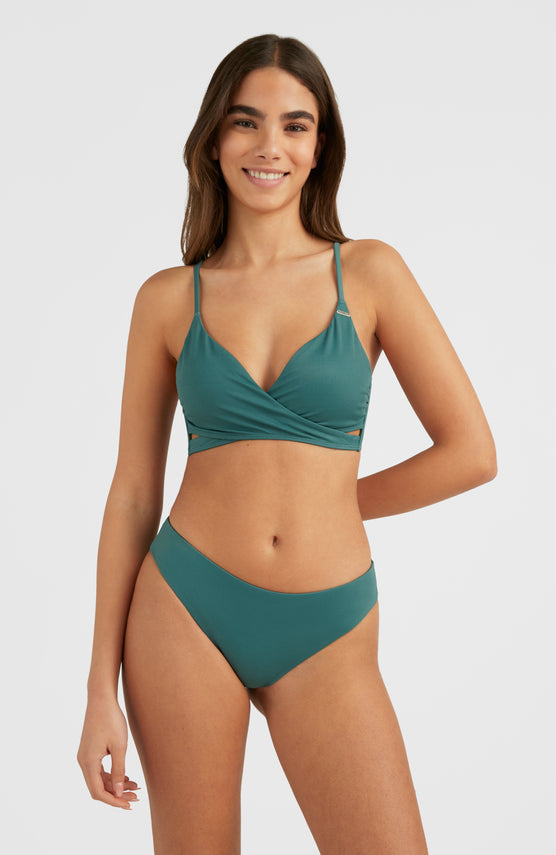 O'Neill Baay Maoi Bikini Set für Damen, blau, Vorderansicht getragen am Model