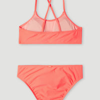 Essentials Bralette-Bikini-Set | Neon Coral